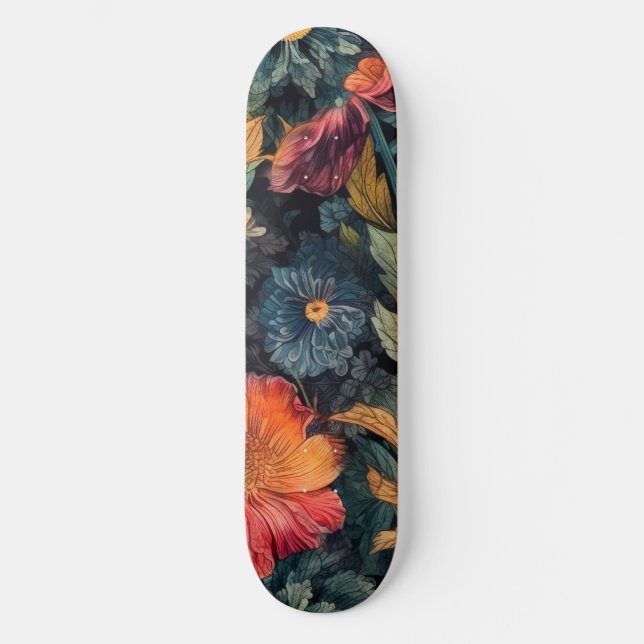 Flowers nature art  skateboard (Front)