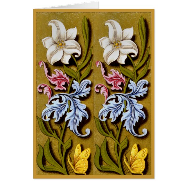 Flowers Nature Border Design Card (Front)