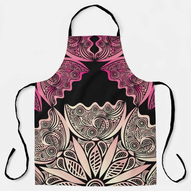 Flowers nature pattern, vintage illustration. apron (Front)