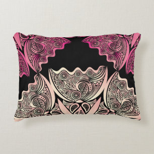 Flowers nature pattern, vintage illustration. decorative cushion