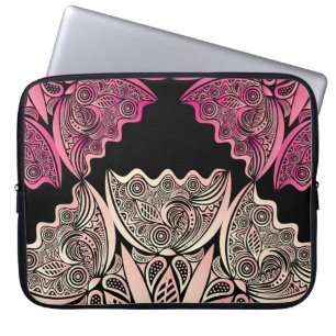 Flowers nature pattern, vintage illustration. laptop sleeve