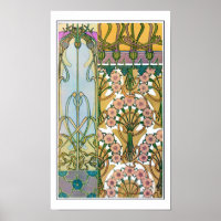 Flowers of Art Nouveau Style, Mucha