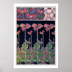 Flowers of Art Nouveau Style, Mucha Poster