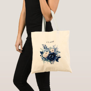 Flowers of Blue Bride Design Tote Bag