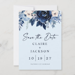 Flowers of Blue Save The Date