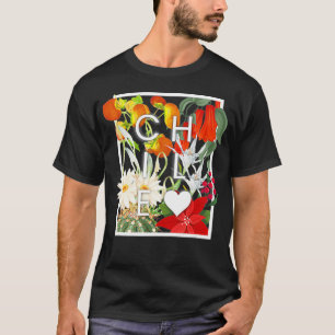 Flowers of Chile Word Art Chilean Pride T-Shirt
