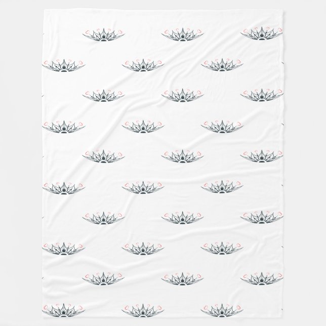 Flowers of Elegant and Minimalist Love Fleece Blanket (Front)