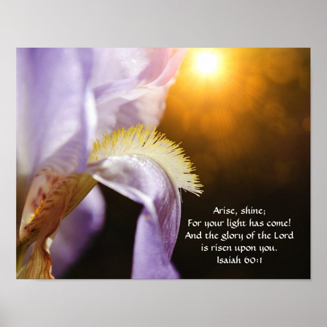 Flowers of Faith Isaiah 60:1 Art Poster (Front)