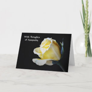 Flowers of Faith Ivory Rose Sympathy Card