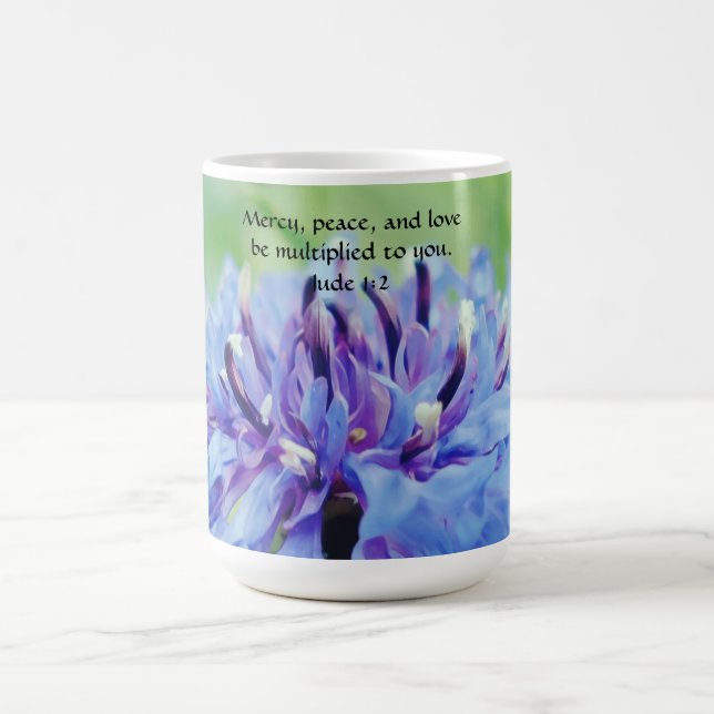 Flowers of Faith Jude Blue Flower Mug (Center)