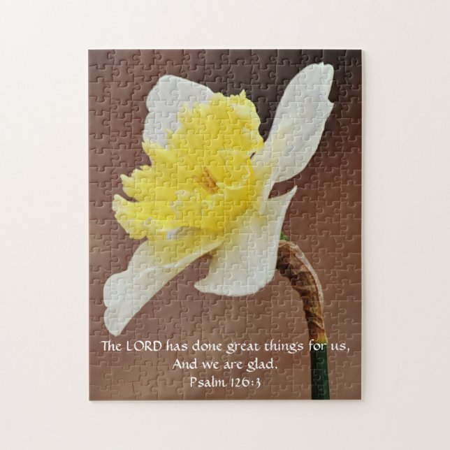 Flowers of Faith Psalm Daffodil Puzzle (Vertical)