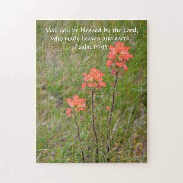 Flowers of Faith Psalm Wildflower Puzzle (Vertical)