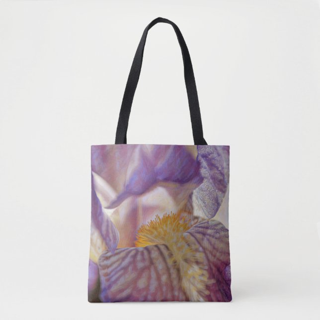 Flowers of Faith Purple Iris Tote Proverbs (Front)