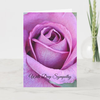 Flowers of Faith Purple Rose Sympathy Card