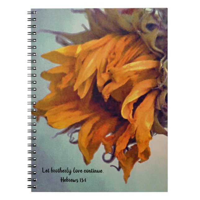 Flowers of Faith Sunflower Art Love Prayer Journal (Front)