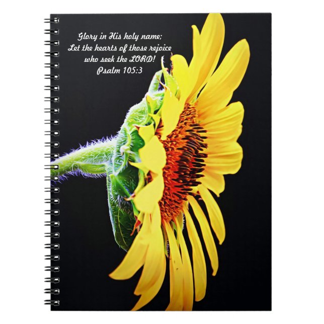 Flowers of Faith Sunflower Shining Prayer Notebook (Front)