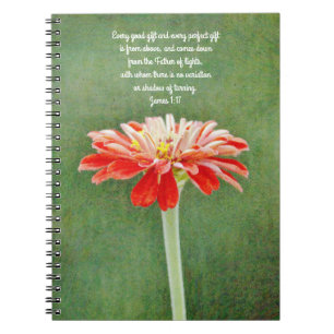 Flowers of Faith Zinnia Gift Prayer Notebook