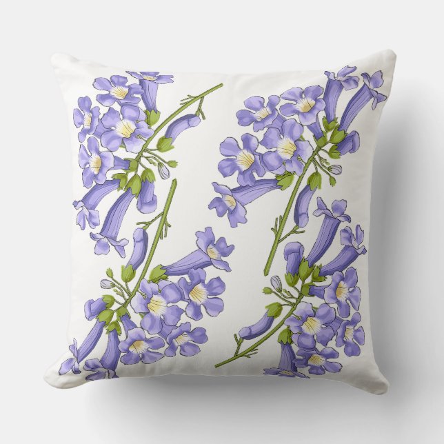 Flowers of Jacaranda Brazil Cushion (Front)