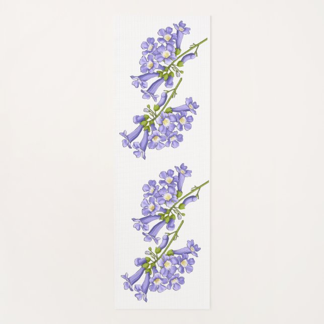 Flowers of Jacaranda Brazil Yoga Mat (Front)
