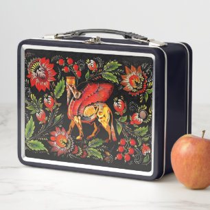 Flowers of Lamassu Metal Lunchbox