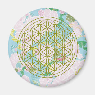 Flowers of life magnet