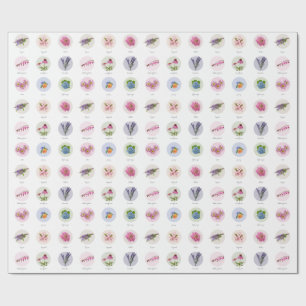 Flowers of New England Wrapping Paper