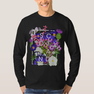 Flowers of Scotland Word Art - Scottish Pride T-Shirt