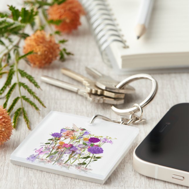 Flowers of the Heart Key Ring (Front Right)