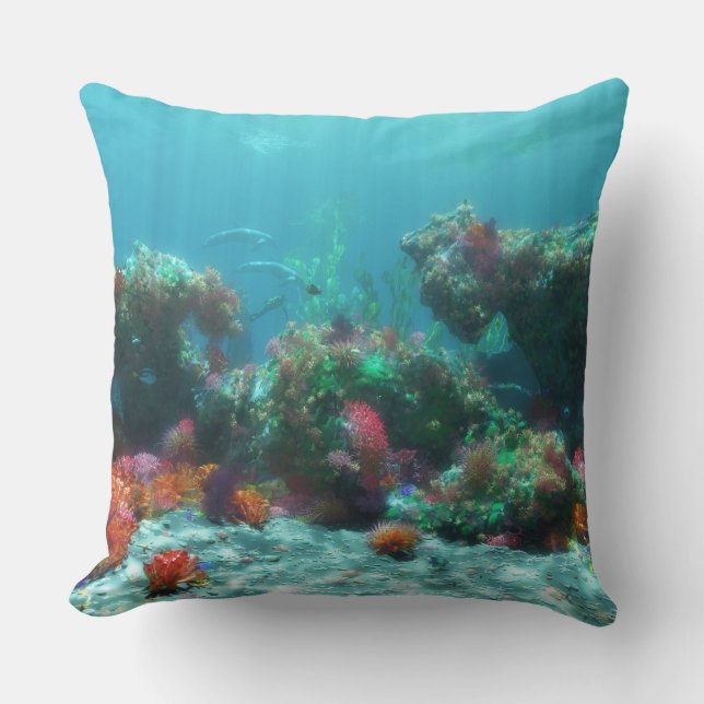 Flowers of the Sea Pillow (Front)