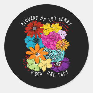 Flowers Of Thy He Godspell Musical Theatre Classic Round Sticker