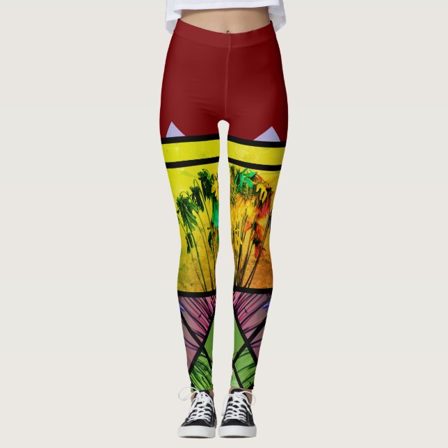 Flowers on a Canvas Leggings (Front)