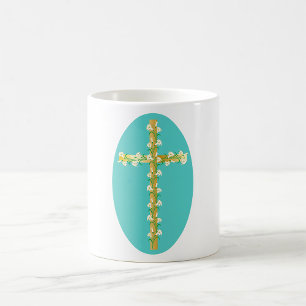 Flowers On A Cross Coffee Mug
