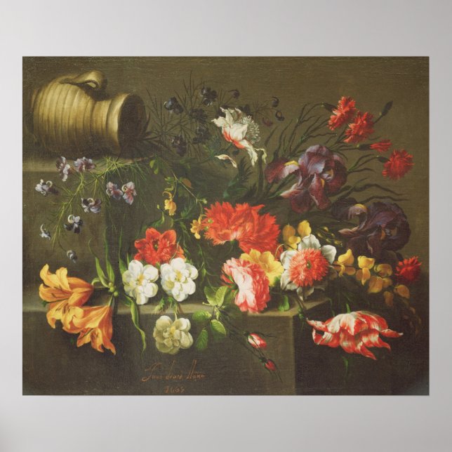 Flowers on a Ledge, 1665 Poster (Front)