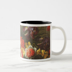 Flowers on a Ledge, 1665 Two-Tone Coffee Mug