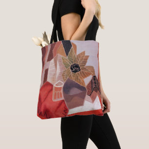 Flowers on a Table by Juan Gris, Vintage Cubism Tote Bag
