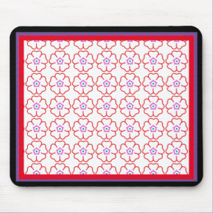 Flowers on a White Background Custom Personalized Mouse Pad