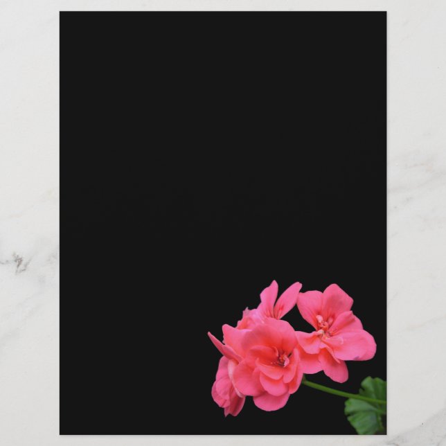 Flowers on black background flyer (Front)
