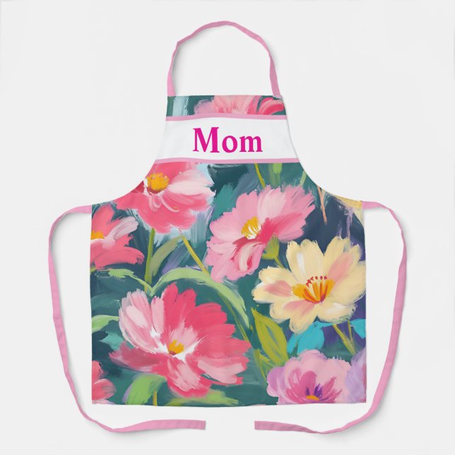 Flowers on Blue Apron (Front)