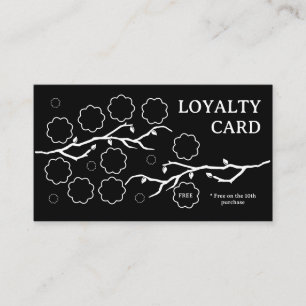 Flowers on branches Business Coffee Florist Loyalty Card