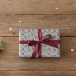 Flowers on dark gray, wrapping paper, Gift Wrap