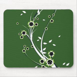 Flowers on Green - Mousepad