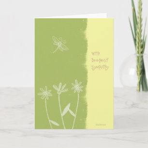 Flowers on Green-Sympathy Card
