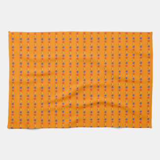 Flowers on Orange Tea Towel