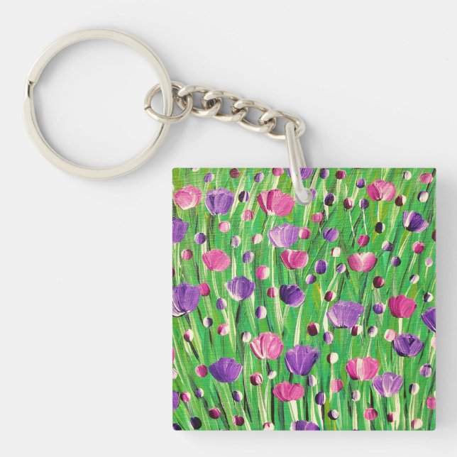 Flowers On Parade Key Ring (Front)