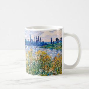 Flowers on the Banks of Seine Monet Fine Art Coffee Mug