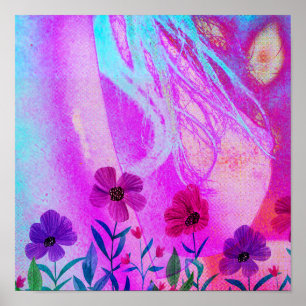 Flowers on the chest poster