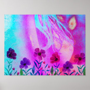 Flowers on the chest poster