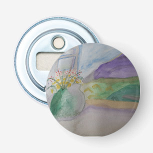 Flowers On The Windowsill Bottle Opener