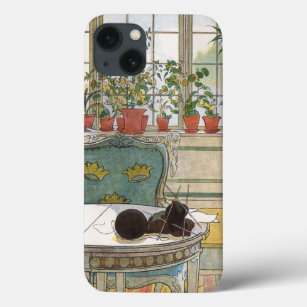 Flowers on the Windowsill by Carl Larsson iPhone 13 Case