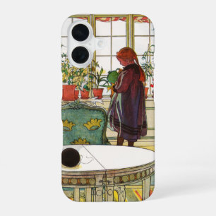 Flowers on the Windowsill by Carl Larsson iPhone 16 Case